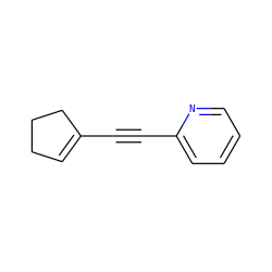 C(#Cc1ccccn1)C1=CCCC1 ZINC000028526440