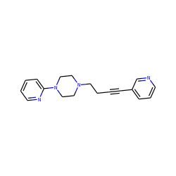 C(#Cc1cccnc1)CCN1CCN(c2ccccn2)CC1 ZINC000001533800