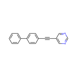 C(#Cc1cncnc1)c1ccc(-c2ccccc2)cc1 ZINC000040833983