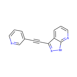 C(#Cc1n[nH]c2ncccc12)c1cccnc1 ZINC000066251575