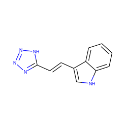 C(=C/c1c[nH]c2ccccc12)\c1nnn[nH]1 ZINC000072108664