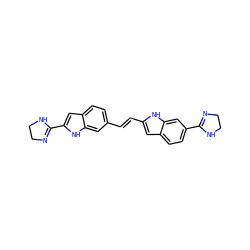 C(=C/c1cc2ccc(C3=NCCN3)cc2[nH]1)\c1ccc2cc(C3=NCCN3)[nH]c2c1 ZINC000006567627