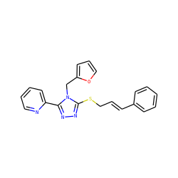 C(=C/c1ccccc1)\CSc1nnc(-c2ccccn2)n1Cc1ccco1 ZINC000002371701