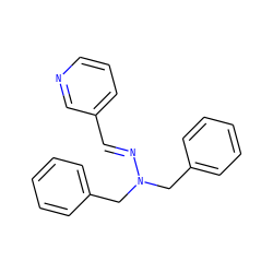 C(=N/N(Cc1ccccc1)Cc1ccccc1)\c1cccnc1 ZINC000013528601