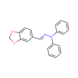 C(=N/N(c1ccccc1)c1ccccc1)\c1ccc2c(c1)OCO2 ZINC000005006079