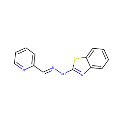 C(=N/Nc1nc2ccccc2s1)\c1ccccn1 ZINC000003909651