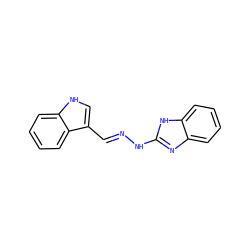 C(=NNc1nc2ccccc2[nH]1)c1c[nH]c2ccccc12 ZINC000252625483