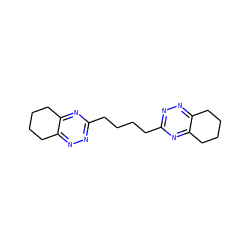 C(CCc1nnc2c(n1)CCCC2)Cc1nnc2c(n1)CCCC2 ZINC000001607465