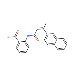 C/C(=C/C(=O)Nc1ccccc1C(=O)O)c1ccc2ccccc2c1 ZINC000013488965