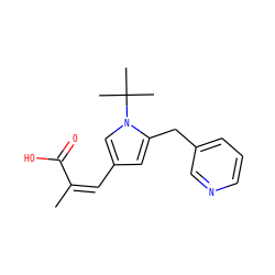 C/C(=C/c1cc(Cc2cccnc2)n(C(C)(C)C)c1)C(=O)O ZINC000028002145