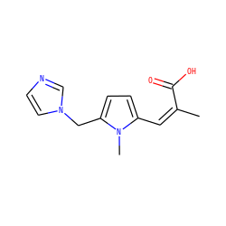 C/C(=C/c1ccc(Cn2ccnc2)n1C)C(=O)O ZINC000027995328