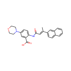 C/C(=C\C(=O)Nc1ccc(N2CCOCC2)cc1C(=O)O)c1ccc2ccccc2c1 ZINC000103247908
