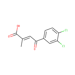 C/C(=C\C(=O)c1ccc(Cl)c(Cl)c1)C(=O)O ZINC000000022274