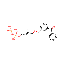 C/C(=C\CO[P@@](=O)(O)OP(=O)(O)O)COCc1cccc(C(=O)c2ccccc2)c1 ZINC000038969891