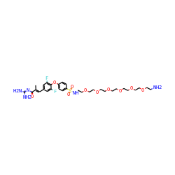 C/C(=C\c1cc(F)c(Oc2ccc(S(=O)(=O)NCCOCCOCCOCCOCCOCCOCCN)cc2)c(F)c1)C(=O)N=C(N)N ZINC000205705710