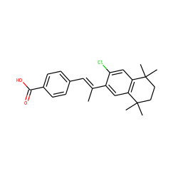 C/C(=C\c1ccc(C(=O)O)cc1)c1cc2c(cc1Cl)C(C)(C)CCC2(C)C ZINC000029236690