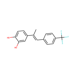 C/C(=C\c1ccc(C(F)(F)F)cc1)c1ccc(O)c(O)c1 ZINC000040919286