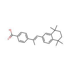 C/C(=C\c1ccc2c(c1)C(C)(C)CCC2(C)C)c1ccc(C(=O)O)cc1 ZINC000013832718
