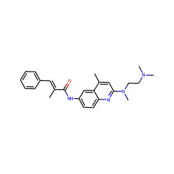 C/C(=C\c1ccccc1)C(=O)Nc1ccc2nc(N(C)CCN(C)C)cc(C)c2c1 ZINC000028570216