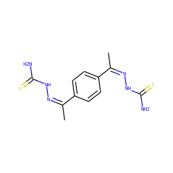 C/C(=N/NC(N)=S)c1ccc(/C(C)=N\NC(N)=S)cc1 ZINC000008656007