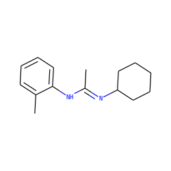 C/C(=N\C1CCCCC1)Nc1ccccc1C ZINC000003915177