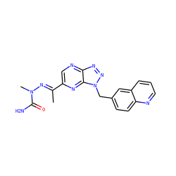 C/C(=N\N(C)C(N)=O)c1cnc2nnn(Cc3ccc4ncccc4c3)c2n1 ZINC000096169171