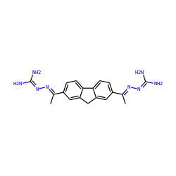 C/C(=N\N=C(N)N)c1ccc2c(c1)Cc1cc(/C(C)=N/N=C(N)N)ccc1-2 ZINC000136969582