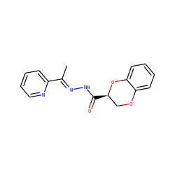 C/C(=N\NC(=O)[C@@H]1COc2ccccc2O1)c1ccccn1 ZINC000005164177