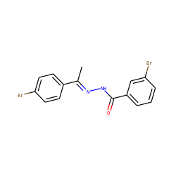 C/C(=N\NC(=O)c1cccc(Br)c1)c1ccc(Br)cc1 ZINC000005222620