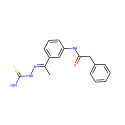 C/C(=N\NC(N)=S)c1cccc(NC(=O)Cc2ccccc2)c1 ZINC000299867114