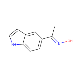 C/C(=N\O)c1ccc2[nH]ccc2c1 ZINC000012416911