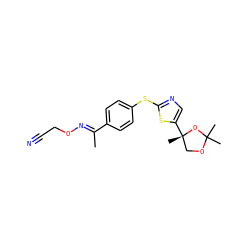 C/C(=N\OCC#N)c1ccc(Sc2ncc([C@@]3(C)COC(C)(C)O3)s2)cc1 ZINC000013743629