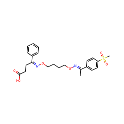 C/C(=N\OCCCCO/N=C(/CCC(=O)O)c1ccccc1)c1ccc(S(C)(=O)=O)cc1 ZINC000045335818
