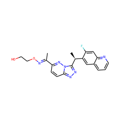 C/C(=N\OCCO)c1ccc2nnc([C@@H](C)c3cc4cccnc4cc3F)n2n1 ZINC000096170368