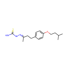 C/C(CCc1ccc(OCCC(C)C)cc1)=N\NC(N)=S ZINC000299870657