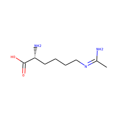 C/C(N)=N/CCCC[C@@H](N)C(=O)O ZINC000002384265
