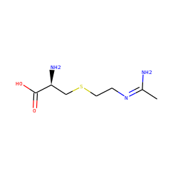 C/C(N)=N/CCSC[C@H](N)C(=O)O ZINC000001886328
