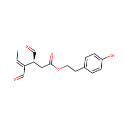 C/C=C(/C=O)[C@@H](C=O)CC(=O)OCCc1ccc(O)cc1 ZINC000653916374