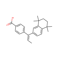 C/C=C(/c1ccc(C(=O)O)cc1)c1ccc2c(c1)C(C)(C)CCC2(C)C ZINC000013743076