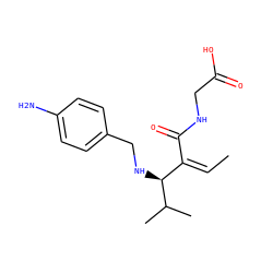 C/C=C(\C(=O)NCC(=O)O)[C@H](NCc1ccc(N)cc1)C(C)C ZINC000096283439