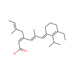 C/C=C(\C)CC(=C/C(=O)O)/C=C(C)/C=C1\CCCC(CC)=C1C(C)C ZINC000036241970