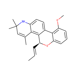 C/C=C/[C@@H]1Oc2cccc(OC)c2-c2ccc3c(c21)C(C)=CC(C)(C)N3 ZINC000013470815