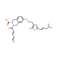 C/C=C/C=C/C(=O)N1Cc2cc(OCCc3nc(/C=C/CC(C)C)oc3C)ccc2C[C@H]1C(=O)O ZINC000003990563