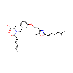 C/C=C/C=C/C(=O)N1Cc2cc(OCCc3nc(/C=C/CCC(C)C)oc3C)ccc2C[C@H]1C(=O)O ZINC000038473671