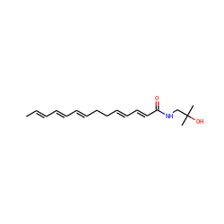 C/C=C/C=C/C=C/CC/C=C/C=C/C(=O)NCC(C)(C)O ZINC000014722312