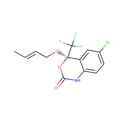 C/C=C/CO[C@@]1(C(F)(F)F)OC(=O)Nc2ccc(Cl)cc21 ZINC000005833198