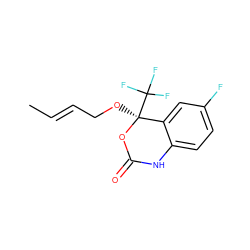 C/C=C/CO[C@@]1(C(F)(F)F)OC(=O)Nc2ccc(F)cc21 ZINC000005833204
