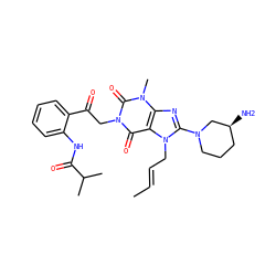 C/C=C/Cn1c(N2CCC[C@H](N)C2)nc2c1c(=O)n(CC(=O)c1ccccc1NC(=O)C(C)C)c(=O)n2C ZINC000114290555