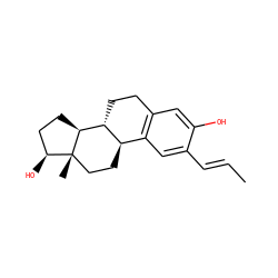 C/C=C/c1cc2c(cc1O)CC[C@@H]1[C@@H]2CC[C@]2(C)[C@@H](O)CC[C@@H]12 ZINC000005566363