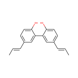 C/C=C/c1ccc(O)c(-c2cc(/C=C/C)ccc2O)c1 ZINC000005132933